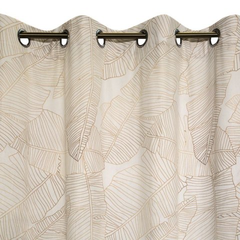 Zasłona 140x250 Luna 2 biała beżowa liście welurowa gotowa na przelotkach Limited Collection Eurofirany Zasłona 140x250 Luna 2 biała beżowa liście welurowa gotowa na przelotkach Limited Collection Eurofirany