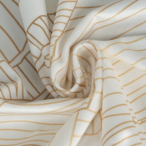 Zasłona 140x250 Luna 2 biała beżowa liście welurowa gotowa na przelotkach Limited Collection Eurofirany Zasłona 140x250 Luna 2 biała beżowa liście welurowa gotowa na przelotkach Limited Collection Eurofirany