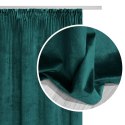 Zasłona gotowa 140x270 turkusowa ciemna welurowa na taśmie soft Velvet do salonu Zasłona gotowa 140x270 turkusowa ciemna welurowa na taśmie soft Velvet do salonu