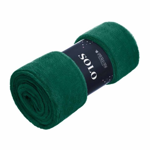 Koc narzuta z mikrofibry 130x170 Solo zielony butelkowy Koc narzuta z mikrofibry 130x170 Solo zielony butelkowy