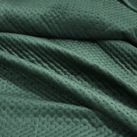 Narzuta welurowa 140x220 Maya zielona butelkowa geometryczna krzyżyki I24 Narzuta welurowa 140x220 Maya zielona butelkowa geometryczna krzyżyki I24