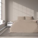Pościel adamaszkowa 220x200 taupe beżowa ciemna jednobarwna paski 1 cm Pure Pościel adamaszkowa 220x200 taupe beżowa ciemna jednobarwna paski 1 cm Pure