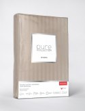 Pościel adamaszkowa 220x200 taupe beżowa ciemna jednobarwna paski 1 cm Pure Pościel adamaszkowa 220x200 taupe beżowa ciemna jednobarwna paski 1 cm Pure