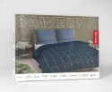 Pościel bawełniana 140x200 granatowa niebieska ciemna złota geometria 5244 A Bawełna 48