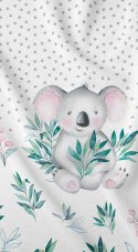Pościel bawełniana 160x200 miś koala turkusowa dziecięca zapinana na suwak 3269 B KARO Kraina Snów