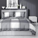 Pościel bawełniana 180x200 szara krata 4573 A Bawełna 16 Pościel bawełniana 180x200 szara krata 4573 A Bawełna 16