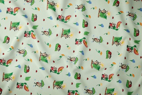 Poszewka bawełniana 40x40 biedronki zielona dziecięca zapinana na suwak 3807 C KARO Kraina Snów Poszewka bawełniana 40x40 biedronki zielona dziecięca zapinana na suwak 3807 C KARO Kraina Snów