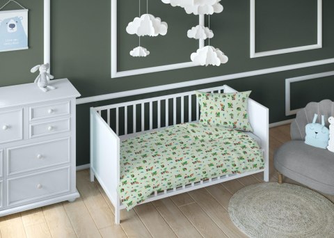 Poszewka bawełniana 50x60 biedronki zielona dziecięca zapinana na suwak 3807 C KARO Kraina Snów Poszewka bawełniana 50x60 biedronki zielona dziecięca zapinana na suwak 3807 C KARO Kraina Snów