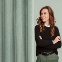 Zasłona 140x250 Angelica miętowa gotowa na przelotkach Eurofirany