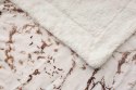 Koc Sherpa 150x200 biały brązowy marmurek z mikrofibry baranek SH25 Koc Sherpa 150x200 biały brązowy marmurek z mikrofibry baranek SH25