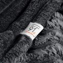 Koc narzuta 70x160 Soft stalowy z mikrofibry prążki na fotel D91 Koc narzuta 70x160 Soft stalowy z mikrofibry prążki na fotel D91