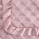 Narzuta Vanesa 170x210 pudrowa różowa z falbanką Eurofirany