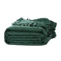 Narzuta z falbanką 200x220 Ruffy zielona butelkowa falbanka romby glamour dekoracyjna Narzuta z falbanką 200x220 Ruffy zielona butelkowa falbanka romby glamour dekoracyjna