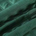 Narzuta z falbanką 200x220 Ruffy zielona butelkowa falbanka romby glamour dekoracyjna Narzuta z falbanką 200x220 Ruffy zielona butelkowa falbanka romby glamour dekoracyjna