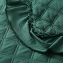 Narzuta z falbanką 200x220 Ruffy zielona butelkowa falbanka romby glamour dekoracyjna Narzuta z falbanką 200x220 Ruffy zielona butelkowa falbanka romby glamour dekoracyjna