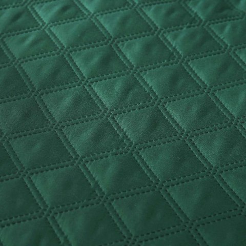 Narzuta z falbanką 200x220 Ruffy zielona butelkowa falbanka romby glamour dekoracyjna Narzuta z falbanką 200x220 Ruffy zielona butelkowa falbanka romby glamour dekoracyjna