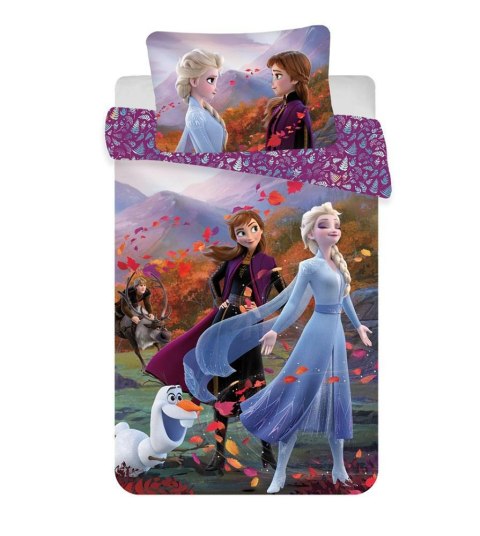 Pościel bawełniana 100x135 Frozen 2 Kraina Lodu 8148 Anna Elsa Olaf na wietrze do łóżeczka dzięcięca poszewka 40x60 Pościel bawełniana 100x135 Frozen 2 Kraina Lodu 8148 Anna Elsa Olaf na wietrze do łóżeczka dzięcięca poszewka 40x60