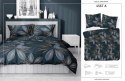 Pościel bawełniana 180x200 granatowa niebieska liście 4567 A Bawełna 16
