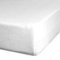 Prześcieradło z gumką 100x200 Gładkie białe na wysoki materac 30 cm Eurofirany
