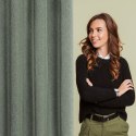 Zasłona 140x250 Angelica zielona ciemna gotowa na przelotkach Eurofirany Zasłona 140x250 Angelica zielona ciemna gotowa na przelotkach Eurofirany