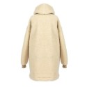 Bluza wełniana merynos Hoodie beżowa z kapturem i dużą kieszenią Uniwersalna Bluza wełniana merynos Hoodie beżowa z kapturem i dużą kieszenią Uniwersalna