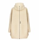 Bluza wełniana merynos Hoodie beżowa z kapturem i dużą kieszenią Uniwersalna Bluza wełniana merynos Hoodie beżowa z kapturem i dużą kieszenią Uniwersalna
