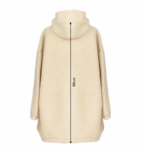 Bluza wełniana merynos Hoodie beżowa z kapturem i dużą kieszenią Uniwersalna Bluza wełniana merynos Hoodie beżowa z kapturem i dużą kieszenią Uniwersalna