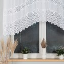 MARIA Firanka żakardowa gotowa ze wzorem pasowym, szerokość 250 x wysokość 120cm, kolor 001 biały 107835/FBL/001/250120/1 MARIA Firanka żakardowa gotowa ze wzorem pasowym, szerokość 250 x wysokość 120cm, kolor 001 biały 107835/FBL/001/250120/1
