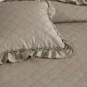 Narzuta z falbanką 140x200 Ruffy taupe falbanka romby glamour dekoracyjna I2
