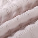 Narzuta z falbanką 240x220 Ruffy pudrowa różowa falbanka romby glamour dekoracyjna