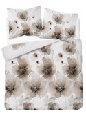 Pościel satynowa 160x200 4817 D kremowa beżowa jasna kwiaty Home Satin 59
