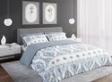 Pościel satynowa 220x200 Pure Sateen 013 biała niebieska ornamenty Faro Pościel satynowa 220x200 Pure Sateen 013 biała niebieska ornamenty Faro