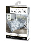 Pościel satynowa 220x200 Pure Sateen 013 biała niebieska ornamenty Faro Pościel satynowa 220x200 Pure Sateen 013 biała niebieska ornamenty Faro