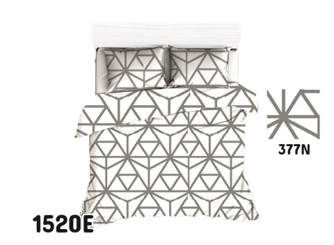 Poszewka bawełniana 40x60 1520E biała szara geometryczna 377N Poszewka bawełniana 40x60 1520E biała szara geometryczna 377N