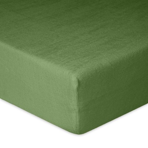 Prześcieradło frotte z gumką 140x200 zielone trawiaste 35 Premium Prześcieradło frotte z gumką 140x200 zielone trawiaste 35 Premium