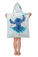 Poncho dla dzieci 50x115 Lilo and Stitch niebieskie ręcznik z kapturem dziecięcy Jf24