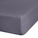 Prześcieradło jersey 3 z gumką 220x200 stalowe na wysoki materac 30 cm 140 g/m2 Eurofirany Prześcieradło jersey 3 z gumką 220x200 stalowe na wysoki materac 30 cm 140 g/m2 Eurofirany