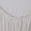 Prześcieradło jersey 3 z gumką 90x200 kremowe na wysoki materac 25 cm 140 g/m2 Eurofirany