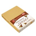 Prześcieradło jersey z gumką 200x220 musztardowe piaskowe 056 grube 150g/m2 KARO Prześcieradło jersey z gumką 200x220 musztardowe piaskowe 056 grube 150g/m2 KARO