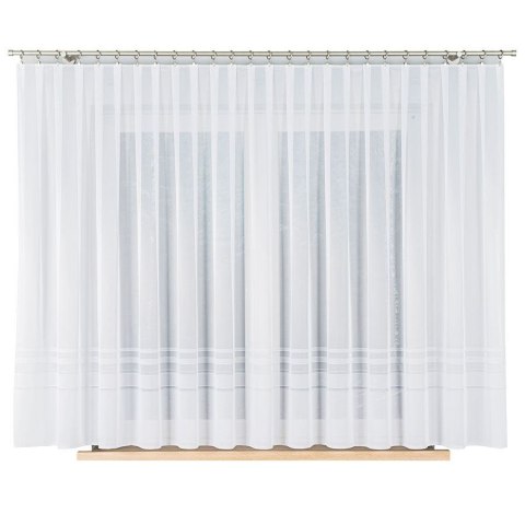 ZOJA Firanka żakardowa gotowa, szerokość 400 x wysokość 160cm, kolor 001 biały 000303/FBP/001/400160/1