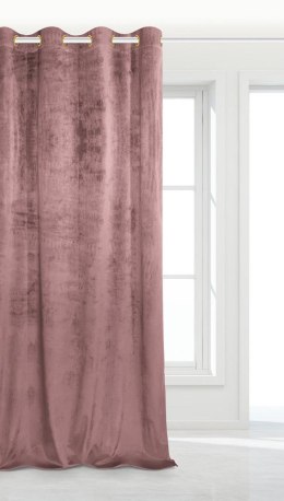 Zasłona gotowa 140x250 pudrowa różowa na przelotkach Soft welurowa