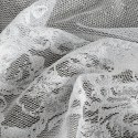 Firana 140x250 Alexia biała żakardowa zdobiona transparentną nicią gotowa na przelotkach Eurofirany Firana 140x250 Alexia biała żakardowa zdobiona transparentną nicią gotowa na przelotkach Eurofirany