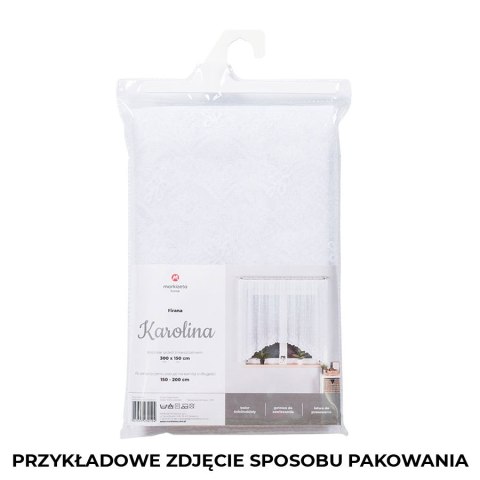 KAROLINA Firanka żakardowa gotowa, szerokość 300 x wysokość 140cm, kolor 001 biały 054160/FBL/001/300140/1 KAROLINA Firanka żakardowa gotowa, szerokość 300 x wysokość 140cm, kolor 001 biały 054160/FBL/001/300140/1