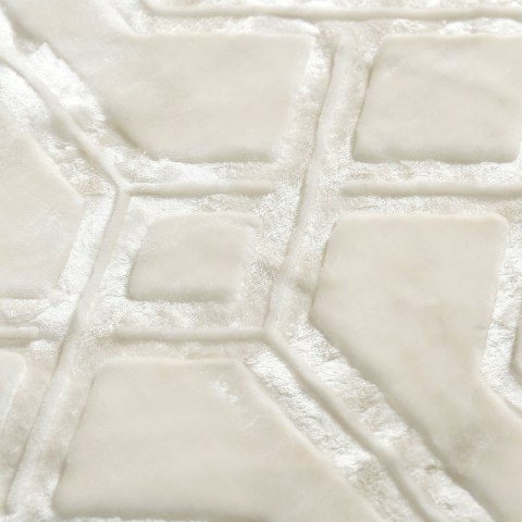 Koc akrylowy 160x200 Vito ekri tłoczony geometryczny narzuta dekoracyjna Koc akrylowy 160x200 Vito ekri tłoczony geometryczny narzuta dekoracyjna