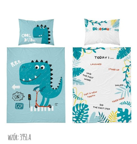 Pościel bambusowa 100x135 3951 A Dinozaur turkusowa biała mam już tyle miesięcy i dni poszewka 40x60 dziecięca Bambus 103 Pościel bambusowa 100x135 3951 A Dinozaur turkusowa biała mam już tyle miesięcy i dni poszewka 40x60 dziecięca Bambus 103