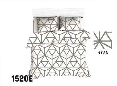 Pościel bawełniana 150x200 1520E biała szara geometryczna 377N 1 poszewka 50x60 Pościel bawełniana 150x200 1520E biała szara geometryczna 377N 1 poszewka 50x60