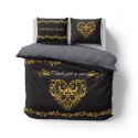 Pościel bawełniana 160x200 Home czarna żółta 3754 A Holland 78 Pościel bawełniana 160x200 Home czarna żółta 3754 A Holland 78