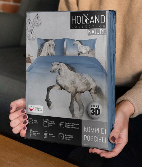 Pościel bawełniana 160x200 koń 3734 A 2 poszewki 70x80 Holland Natura 69 Pościel bawełniana 160x200 koń 3734 A 2 poszewki 70x80 Holland Natura 69