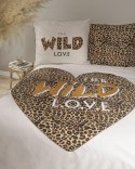 Pościel bawełniana 220x200 Wild love pantera beżowa 4097 A 2 poszewki 70x80 Holland 129