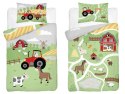 Pościel bawełniana 90x120 4791 B Farma zielona traktor czerwony Mayamoo 70